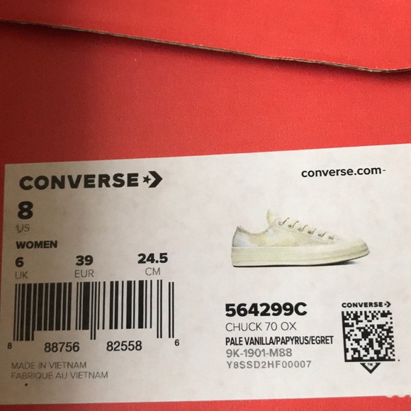 Converse 70 OX Canvas Pale Vanilla W AUTHENTIC - Picture 7 of 7